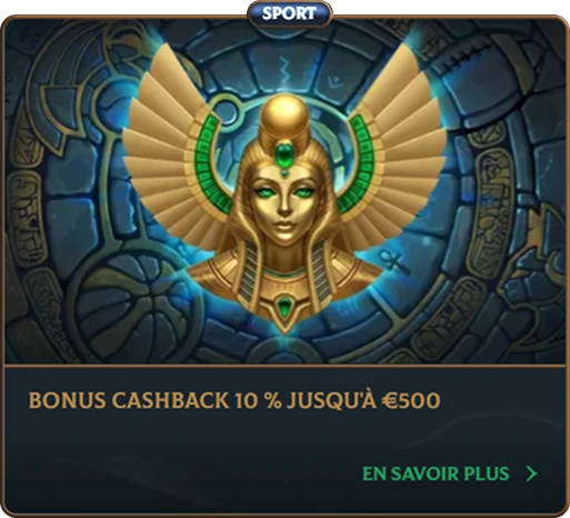 Bonus cashback sport 10 % jusqu’à 500 €