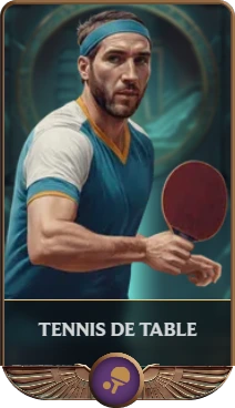 Pari sur le tennis de table – joueur concentré
